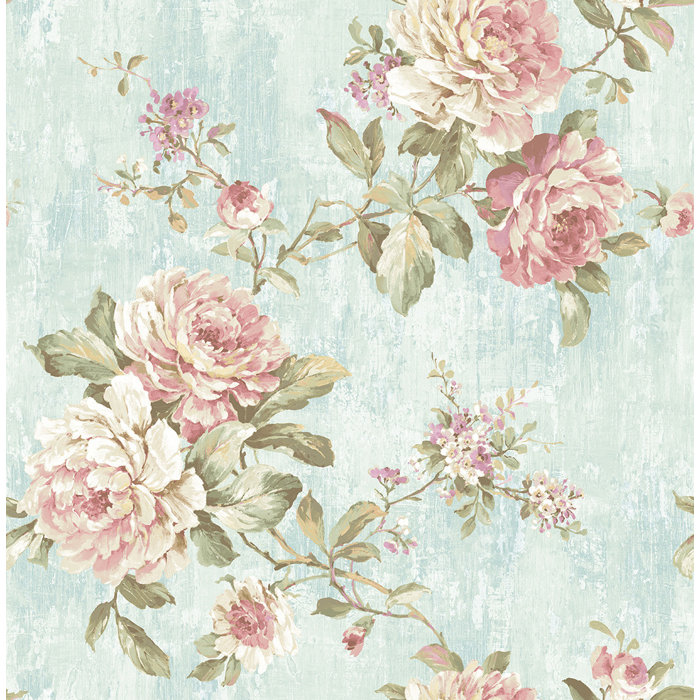 Ophelia & Co. Caffrey Blooming Rose 32.81' L x 20.5" W Wallpaper Roll